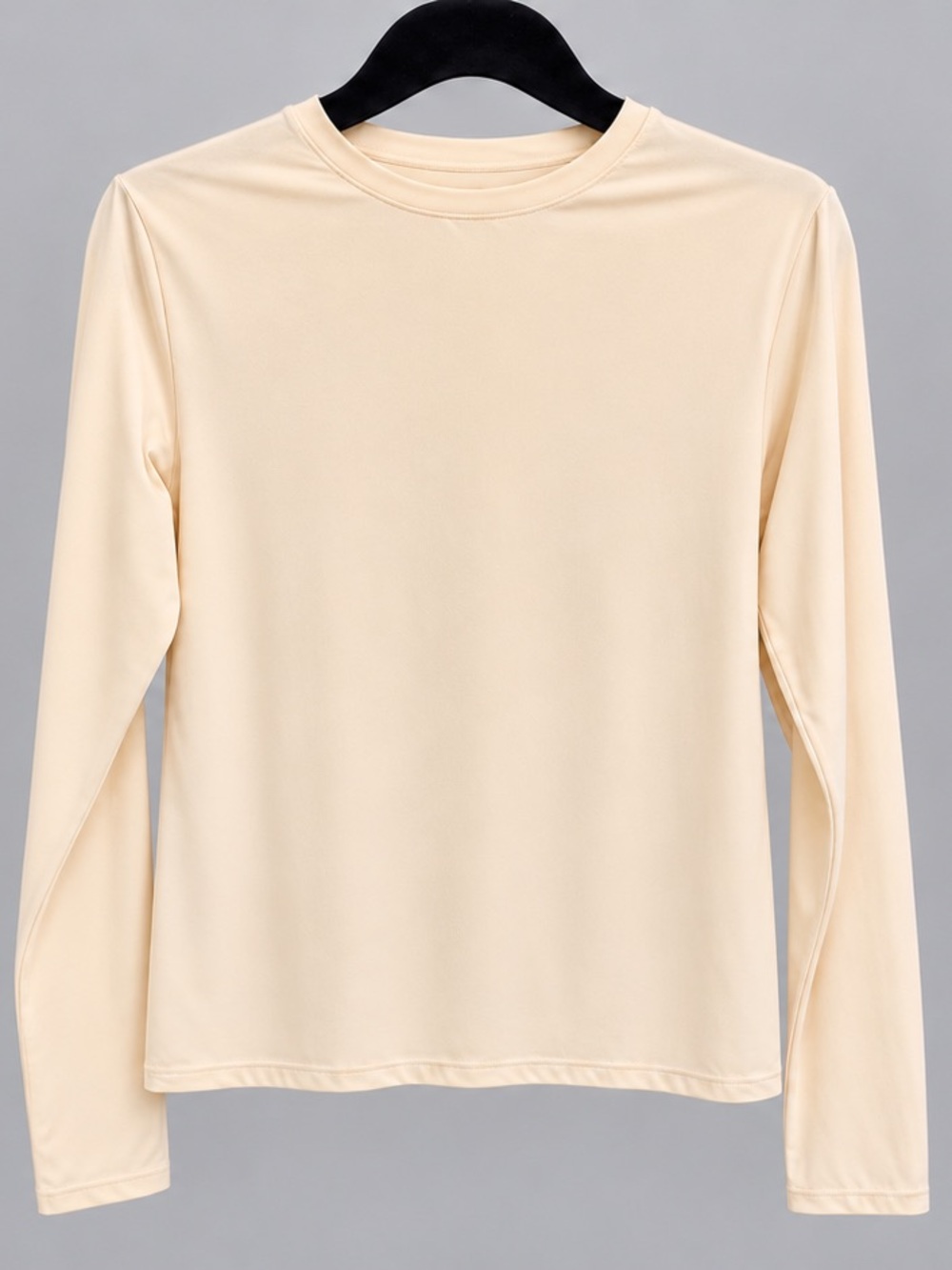 SKIMS Long Sleeve Crewneck Top in Sand Color XL NWT